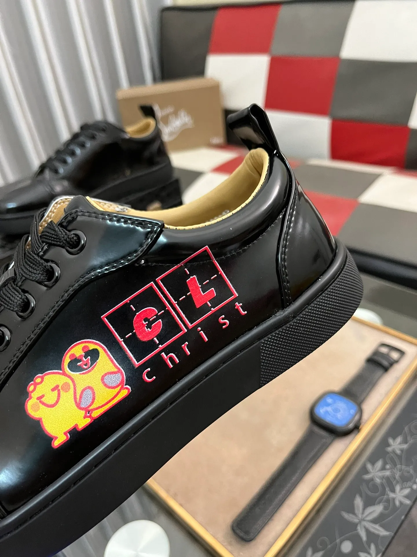 Men's men's shoes💰458⌚️⌚️christian louboutin (CL red sole shoes) counter hot diamond series, casual sneakers📢 📢 📢 Exclusive hot style release🎈🎈💪Movable latex feet👻Finished outsole line [Deyi] Global supply😝 [Top version]: Original imported cowhide upper, top original leather lining, original open-molded TPU outsole, original 1:1 detail processing, original shoe last, large number of ready-made code numbers: 38-44